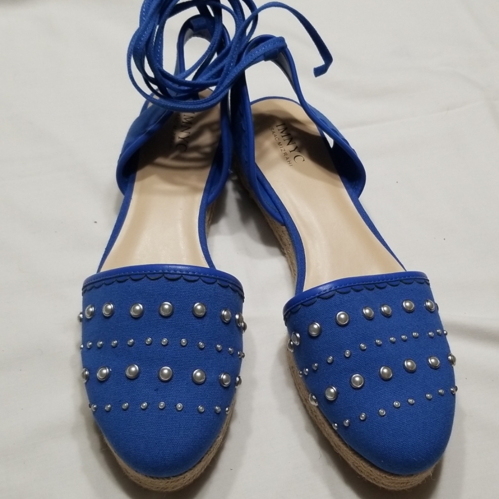 Issac Mizrahi Blue fabric Espadrilles